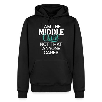 Middle Child Gifts - Männer Premium Bio Hoodie - Schwarz - Vorne - Nico (187cm)