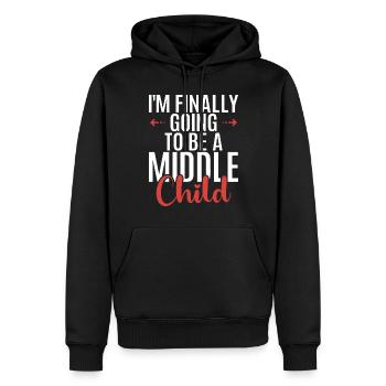 Middle Child Gifts - Männer Premium Bio Hoodie - Schwarz - Vorne - Nico (187cm)