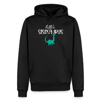 Cadeau enfant le plus jeune - Sweat à capuche Premium bio Homme - noir - Devant - Nico (187cm)