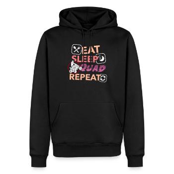 VTT manger dormir Quad répéter -4x4 Quad Biker cadeau - Sweat à capuche Premium bio Homme - noir - Devant - Nico (187cm)