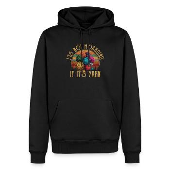 It's Not Hoarding If It's YarnYarn Knitting - Männer Premium Bio Hoodie - Schwarz - Vorne - Nico (187cm)