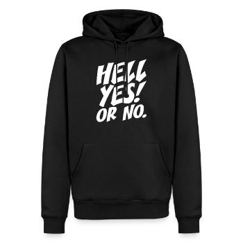 Enfer Oui Ou Non Hustle Training Fitness Dites Non - Sweat à capuche Premium bio Homme - noir - Devant - Nico (187cm)