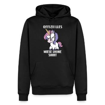 Offizielles Miese Laune Shirt - Männer Premium Bio Hoodie - Schwarz - Vorne - Nico (187cm)