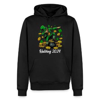 Halving 2024 - Männer Premium Bio Hoodie - Schwarz - Vorne - Nico (187cm)