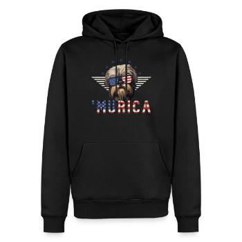 Shih Tzu Lunettes De Soleil Murica Drapeau Cadeau - Sweat à capuche Premium bio Homme - noir - Devant - Nico (187cm)