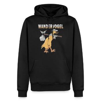 OISEAU DE PASSAGE - Sweat à capuche Premium bio Homme - noir - Devant - Nico (187cm)