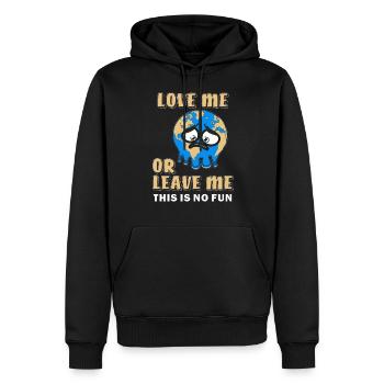 TERRE AIME-MOI OU QUITTE-MOI - Sweat à capuche Premium bio Homme - noir - Devant - Nico (187cm)