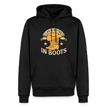 Line Dancing Groupe Line Dance Western Cowboy - Men’s Premium Organic Hoodie - black - Front - Nico (187cm)