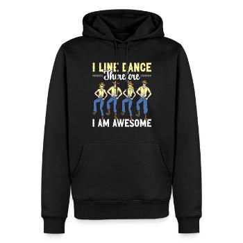 Line Dancing Groupe Line Dance Western Cowboy - Men’s Premium Organic Hoodie - black - Front - Nico (187cm)