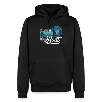 I'd rather be on my Boat Sailor Skipper & Captain - Men’s Premium Organic Hoodie - black - Front - Nico (187cm)