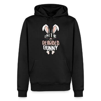 I'm The Bearded Bunny - Männer Premium Bio Hoodie - Schwarz - Vorne - Nico (187cm)