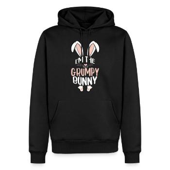 Je suis le lapin - Sweat à capuche Premium bio Homme - noir - Devant - Nico (187cm)