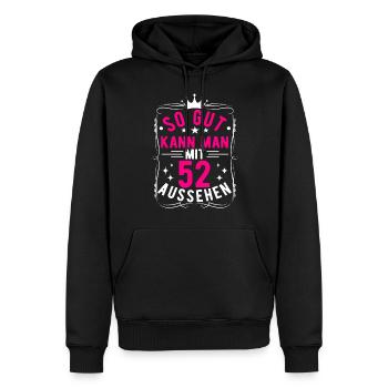 So Gut Kann Man Mit 52 Aussehen, 52. Geburtstag - Männer Premium Bio Hoodie - Schwarz - Vorne - Nico (187cm)