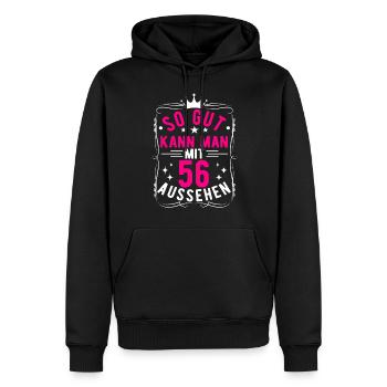So Gut Kann Man Mit 56 Aussehen, 56. Geburtstag - Männer Premium Bio Hoodie - Schwarz - Vorne - Nico (187cm)