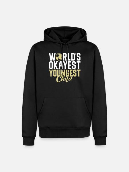 Youngest Child Gift - Men’s Premium Organic Hoodie - black