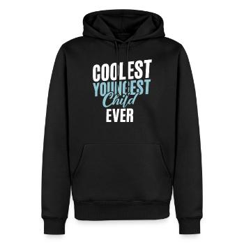 Cadeau enfant le plus jeune - Sweat à capuche Premium bio Homme - noir - Devant - Nico (187cm)