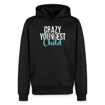 Cadeau enfant le plus jeune - Sweat à capuche Premium bio Homme - noir - Devant - Nico (187cm)