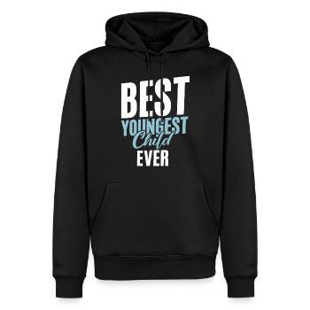 Cadeau enfant le plus jeune - Sweat à capuche Premium bio Homme - noir - Devant - Nico (187cm)