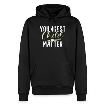 Cadeau enfant le plus jeune - Sweat à capuche Premium bio Homme - noir - Devant - Nico (187cm)