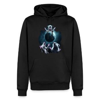 3 Opossum Mond Lustige Memes Possum Geschenk - Männer Premium Bio Hoodie - Schwarz - Vorne - Nico (187cm)
