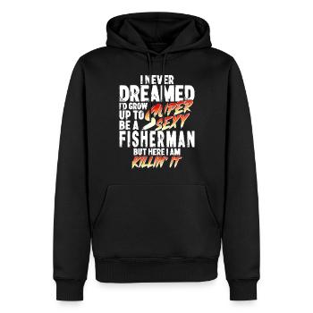 Super Sexy pêcheur pêche cadeau pêcheur - Sweat à capuche Premium bio Homme - noir - Devant - Nico (187cm)