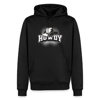 Howdy Western Country Southern Cowboy Texas - Männer Premium Bio Hoodie - Schwarz - Vorne - Nico (187cm)