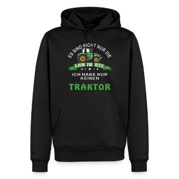 TRACTOR FARMER - Men’s Premium Organic Hoodie - black - Front - Nico (187cm)