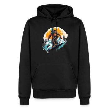 Sports d’hiver Montagne Ski de neige Skis - Sweat à capuche Premium bio Homme - noir - Devant - Nico (187cm)