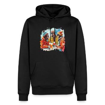 Apres Party Mountains Snow Bunny Ski - Männer Premium Bio Hoodie - Schwarz - Vorne - Nico (187cm)