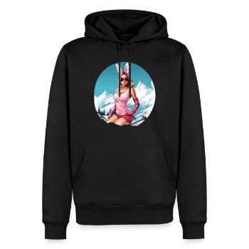 Apres Party Mountains Snow Ski Bunny - Männer Premium Bio Hoodie - Schwarz - Vorne - Nico (187cm)