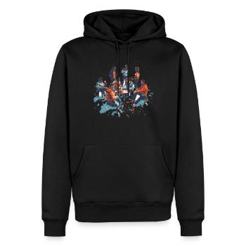 Winterhüttenparty Bier Skifahrer Ski - Männer Premium Bio Hoodie - Schwarz - Vorne - Nico (187cm)