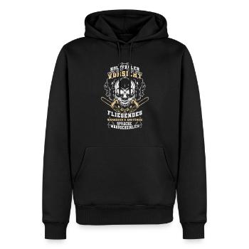 Bûcheron avec tronçonneuse/tronçonneuse Travailleur forestier - Sweat à capuche Premium bio Homme - noir - Devant - Nico (187cm)