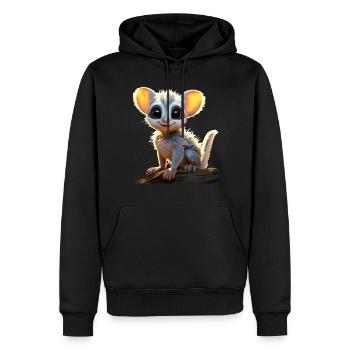 Galago Bush Bébé Singe Galagos Singe Mignon Galago - Sweat à capuche Premium bio Homme - noir - Devant - Nico (187cm)