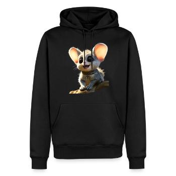 Galago Bush Bébé Singe Galagos Singe Mignon Galago - Sweat à capuche Premium bio Homme - noir - Devant - Nico (187cm)