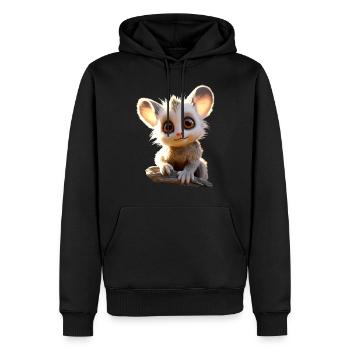 Galago Bush Bébé Singe Galagos Singe Mignon Galago - Sweat à capuche Premium bio Homme - noir - Devant - Nico (187cm)