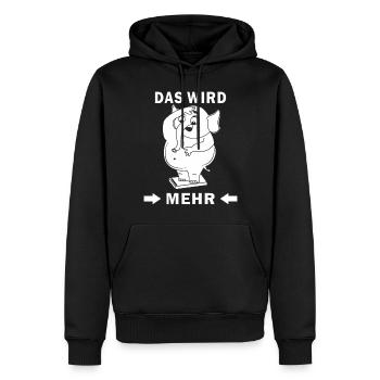 ABNEHMEN - Männer Premium Bio Hoodie - Schwarz - Vorne - Nico (187cm)
