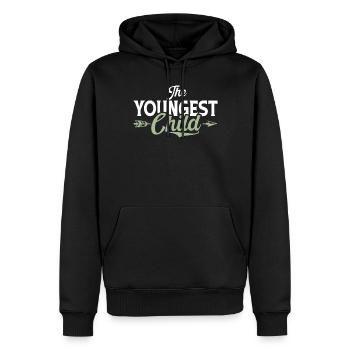 Cadeau enfant le plus jeune - Sweat à capuche Premium bio Homme - noir - Devant - Nico (187cm)