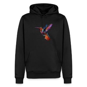 Hummingbird flowers - Männer Premium Bio Hoodie - Schwarz - Vorne - Nico (187cm)