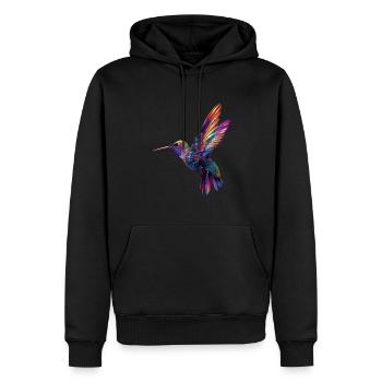Hummingbird flowers - Männer Premium Bio Hoodie - Schwarz - Vorne - Nico (187cm)