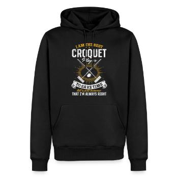 Croquet Player Croquet Game I am the best Croquet - Männer Premium Bio Hoodie - Schwarz - Vorne - Nico (187cm)