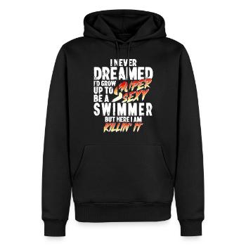 Super Sexy Swimmer Swimming Sports Gift - Men’s Premium Organic Hoodie - black - Front - Nico (187cm)