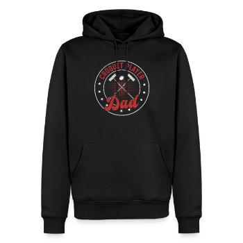 Jeu de croquet Croquet Daddy - Papa joueur de croquet - Sweat à capuche Premium bio Homme - noir - Devant - Nico (187cm)