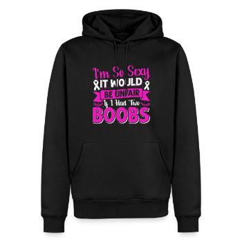 Pride Mastectomie Survivante du cancer Cancer du sein - Sweat à capuche Premium bio Homme - noir - Devant - Nico (187cm)