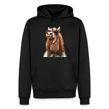 Pferd Pferdemädchen Reiterin Pony Stall Pferde - Männer Premium Bio Hoodie - Schwarz - Vorne - Nico (187cm)