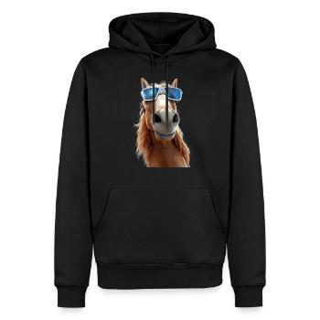 Pferd Pferdemädchen Reiterin Pony Stall Pferde - Männer Premium Bio Hoodie - Schwarz - Vorne - Nico (187cm)