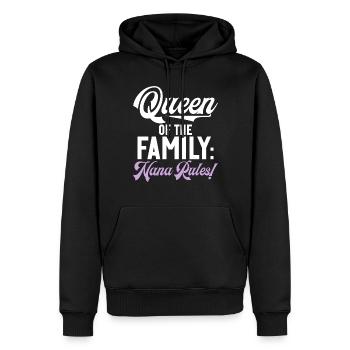 Nana Gifts - Männer Premium Bio Hoodie - Schwarz - Vorne - Nico (187cm)