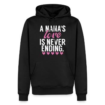 Cadeaux Nana - Sweat à capuche Premium bio Homme - noir - Devant - Nico (187cm)