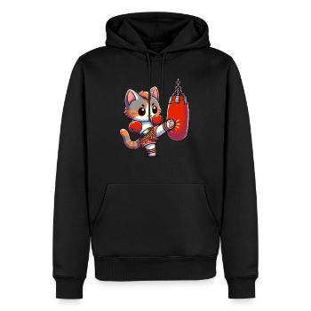 Muay Thai Boxing, Thai Boxing Kickboxen Kickboxer - Männer Premium Bio Hoodie - Schwarz - Vorne - Nico (187cm)