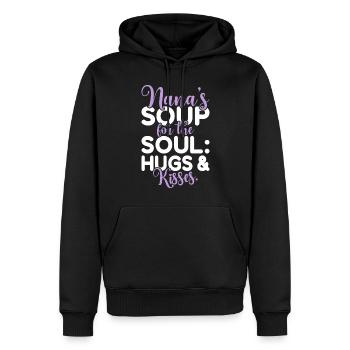 Nana Gifts - Männer Premium Bio Hoodie - Schwarz - Vorne - Nico (187cm)