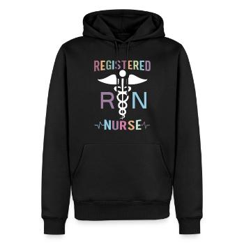 Registered Nurse Krankenschwester Nursing - Männer Premium Bio Hoodie - Schwarz - Vorne - Nico (187cm)